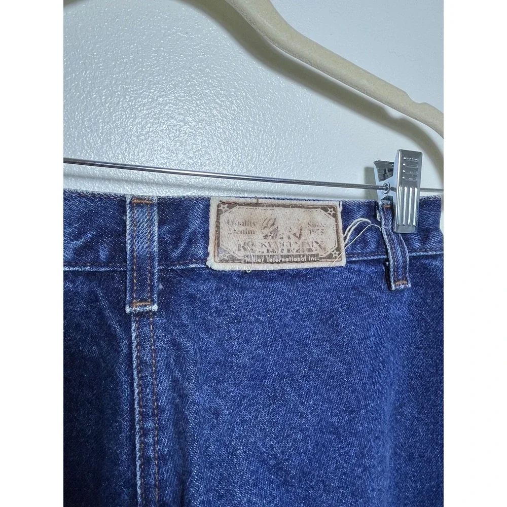 Vintage Rocky Mountain Clothing Co High Waisted Western Jeans Blue Denim